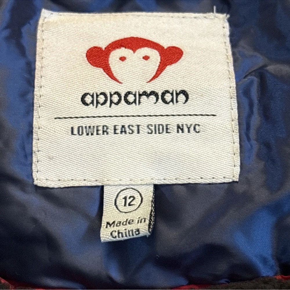 Appaman Girls Blue Shiny Middie Puffer Coat  W/colorful Faux Fur Hood Size 12 - Picture 17 of 17